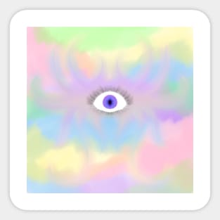 Rainbow Eye in the Sky Sticker